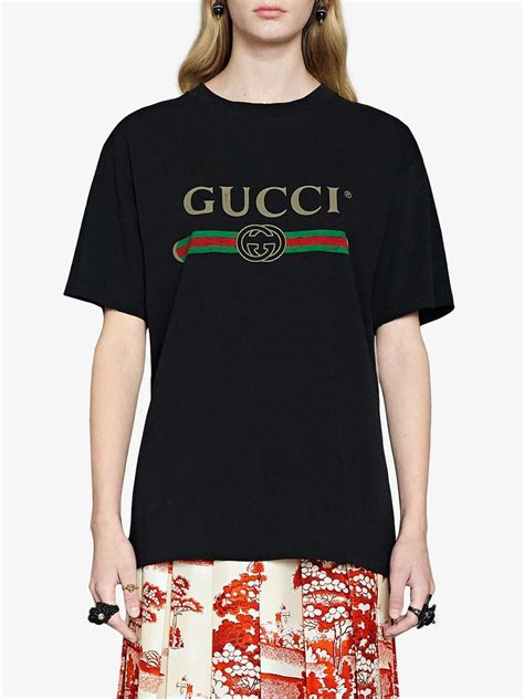 gucci logo cotton shirt|Gucci graphic t shirt.